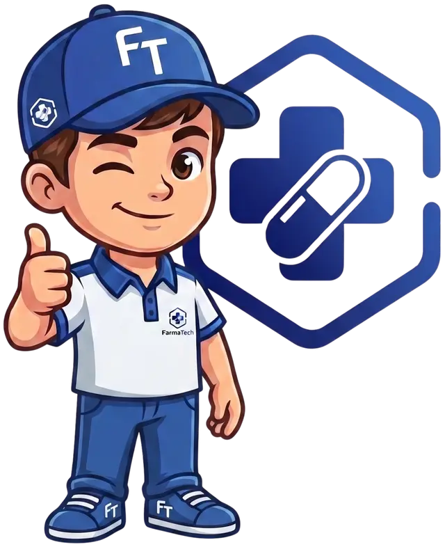 Mascote FarmaTech dando joinha